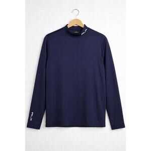 RLX Ralph Lauren Shirt Mens XXL Pullover Golf Performance Jersey Mockneck Blue